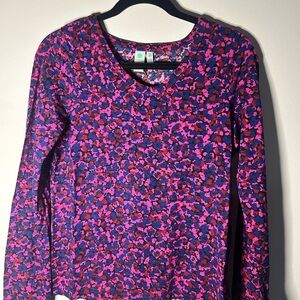 Aventura Vibrant Floral Long Sleeve Top |  XS | NWOT